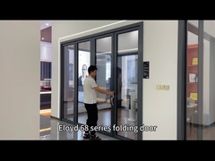 Porte en verre pliable en aluminium