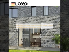 Portes pliantes et accordéon empilables en aluminium, résistantes aux ouragans, à double vitrage et résistantes aux chocs